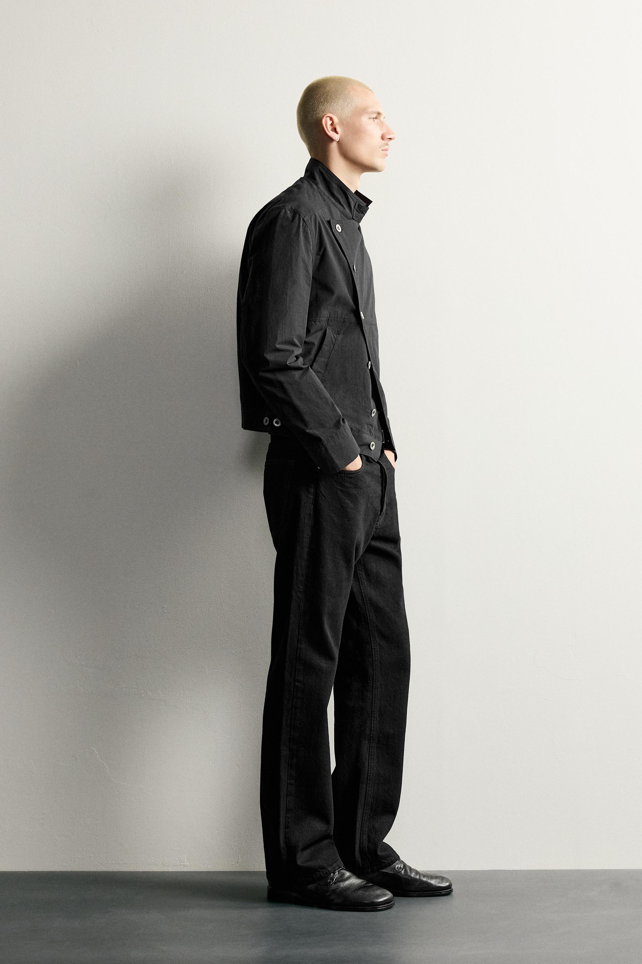 CROPPED FIT BUTTON-FRONT JACKET